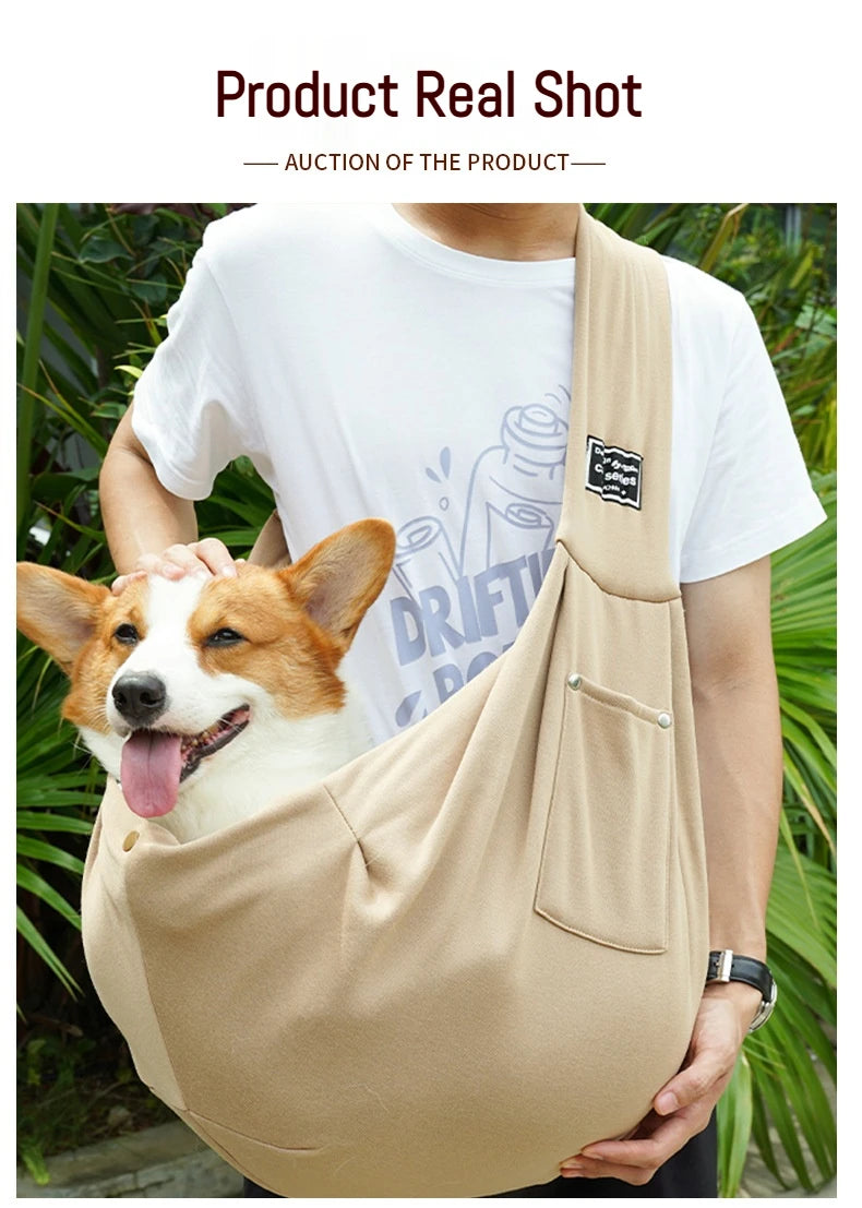 Pet Sling Bag Cat and Dog Carrier Portable Comfortable Pet Backpack Handbag and Shoulder Bag for Outdoor Travel