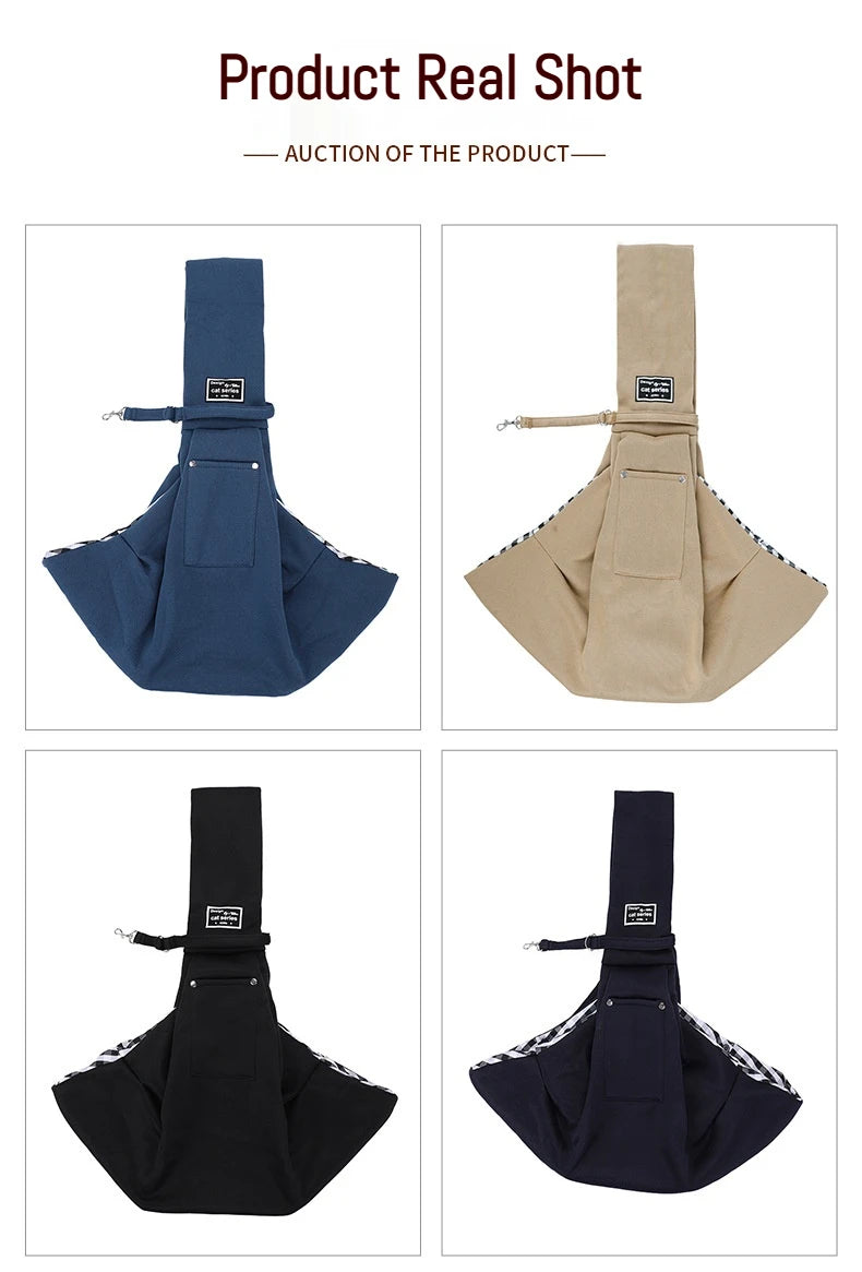 Pet Sling Bag Cat and Dog Carrier Portable Comfortable Pet Backpack Handbag and Shoulder Bag for Outdoor Travel