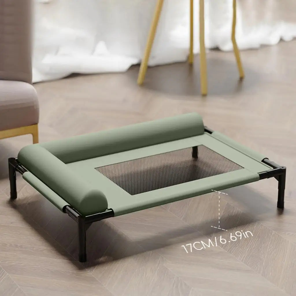 Elevated Pet Bed with Pillow Raised Dog Cot Cooling Hammock, Breathable Mesh for Small/Medium Pets Durable Practical Design