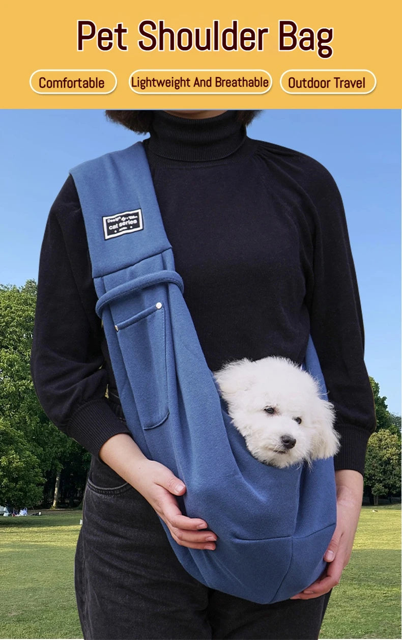 Pet Sling Bag Cat and Dog Carrier Portable Comfortable Pet Backpack Handbag and Shoulder Bag for Outdoor Travel