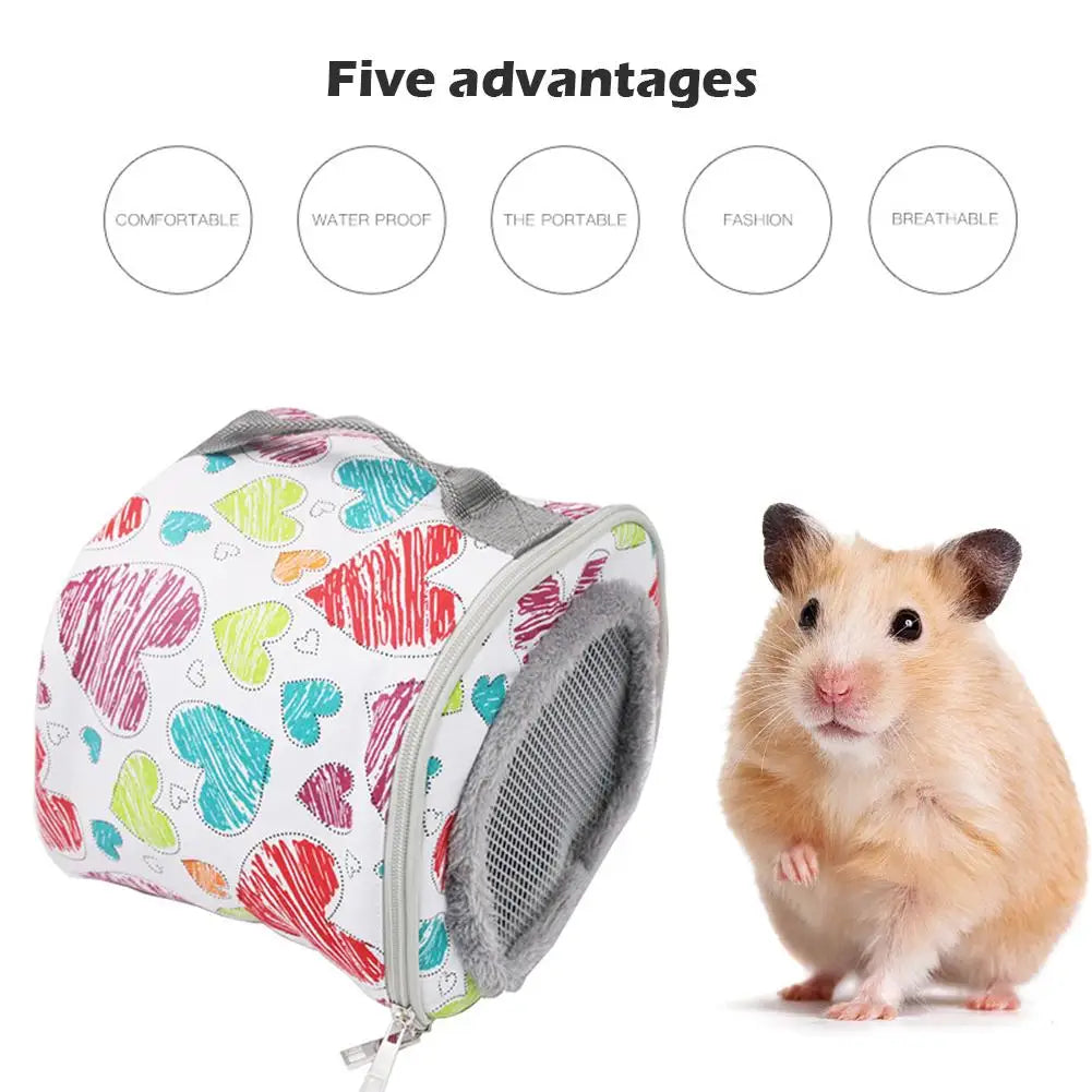 Pet Carrier Convenient Hamster Rabbit Chinchilla Hedgehog Dutch Pig Case Handbag Small Pet Breathable Warm Travel Carrying Bag