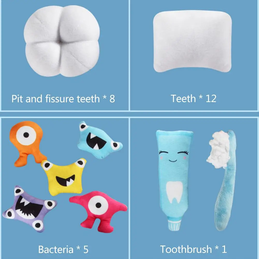 Dentist Toys for Preschool Educational Children Role Play Toys Teeth  Brushing Toys Cute Early Education Cartoon Tooth Brushin