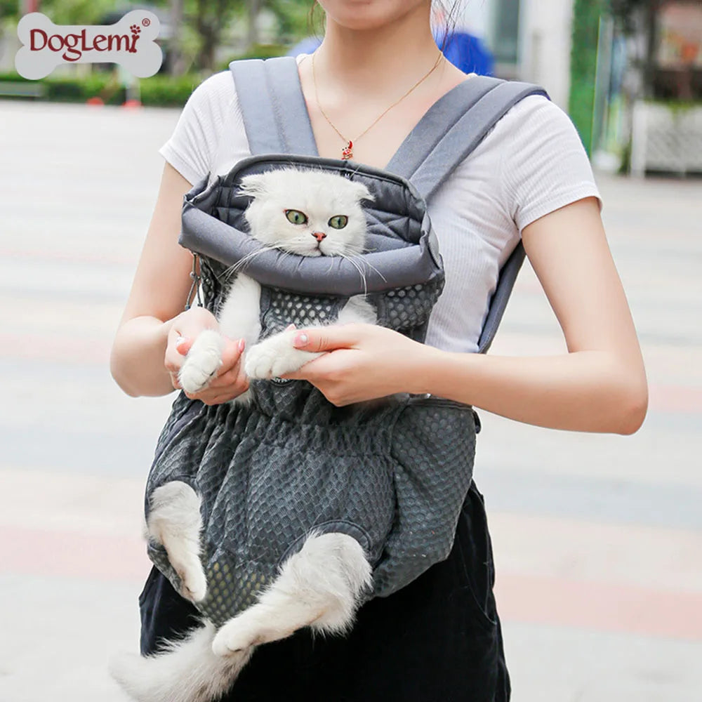New Pet Dog Travel Carrier Bag Backpacks Cat Puppy Pet Front Shoulder Carry Bag for Pet Dogs and Cats Breathable Carrying Bags