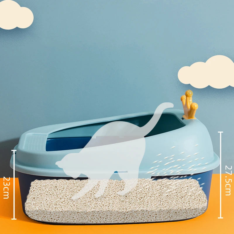 Cat Litter Box Design, Semi-Enclosed Sandbox, Big Space Toilet, Prevent Splash Tray, Kittens, Sand Litter Boxes