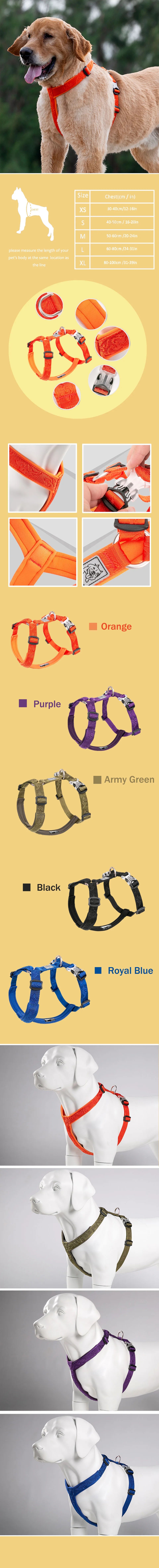 Winhyepet Trail Runner NO-Pull Pet Dog Harness Product Accessories Outdoor Travel Walking Nylon Materia Small Medium LargeYH1801