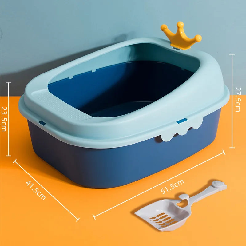 Cat Litter Box Design, Semi-Enclosed Sandbox, Big Space Toilet, Prevent Splash Tray, Kittens, Sand Litter Boxes