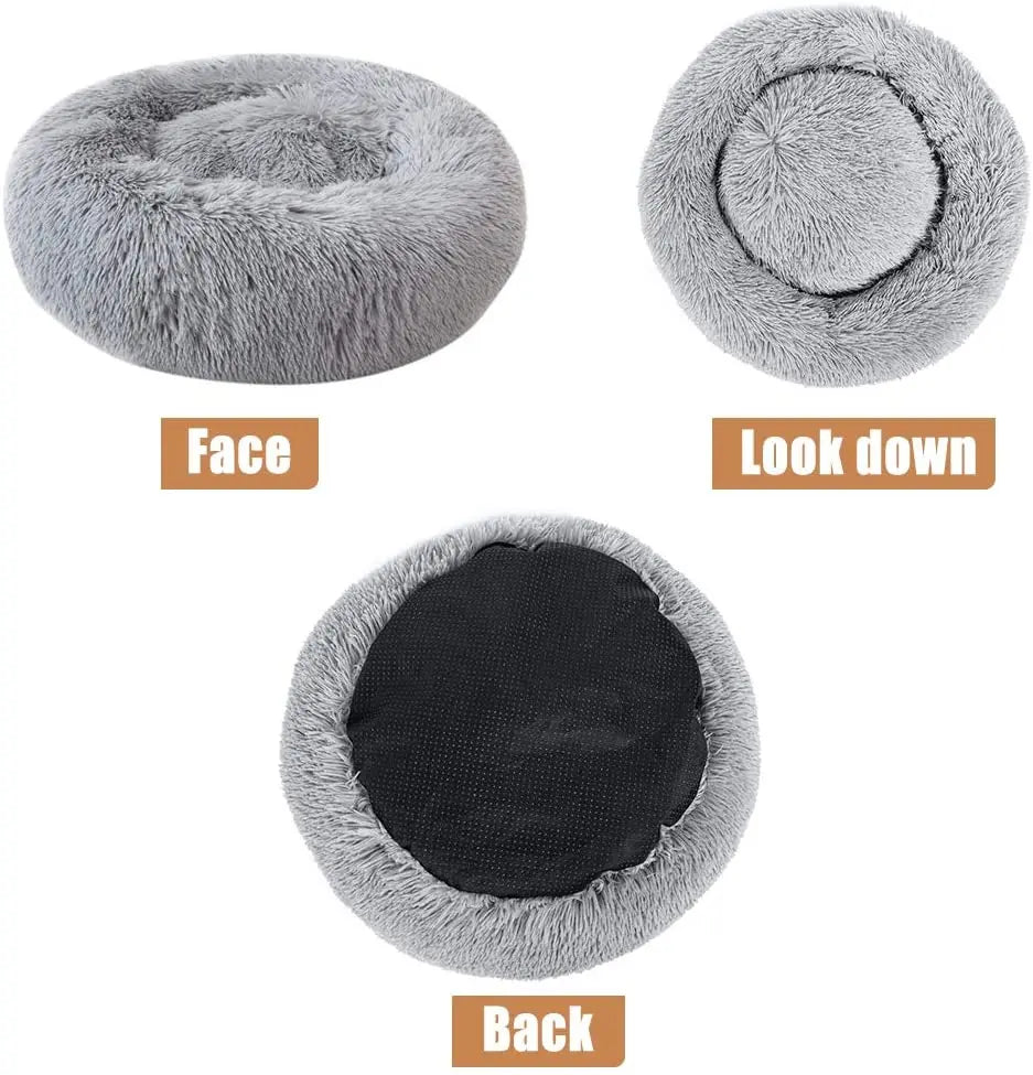 Pet Bed for Dog Extra Large Dog Round Kennel Breathable Solid Houses for Large Dogs Cat Beds Plush Donut Sleeping Bag Anti-Slip