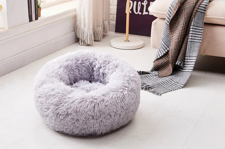 Pet Bed for Dog Extra Large Dog Round Kennel Breathable Solid Houses for Large Dogs Cat Beds Plush Donut Sleeping Bag Anti-Slip