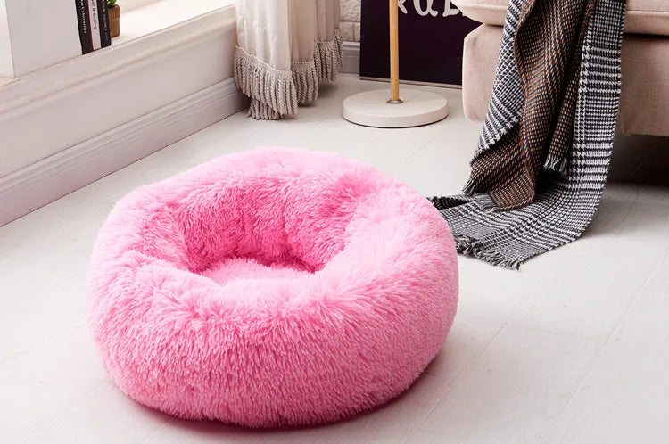 Pet Bed for Dog Extra Large Dog Round Kennel Breathable Solid Houses for Large Dogs Cat Beds Plush Donut Sleeping Bag Anti-Slip