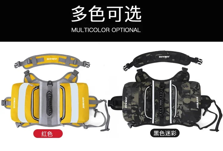 Pet Supplies Outdoor Dog Backpack Oxford Fabric Double Snack Bag Medium Large Dog Tactical Bag Waterproof Reflective Saddle Bag