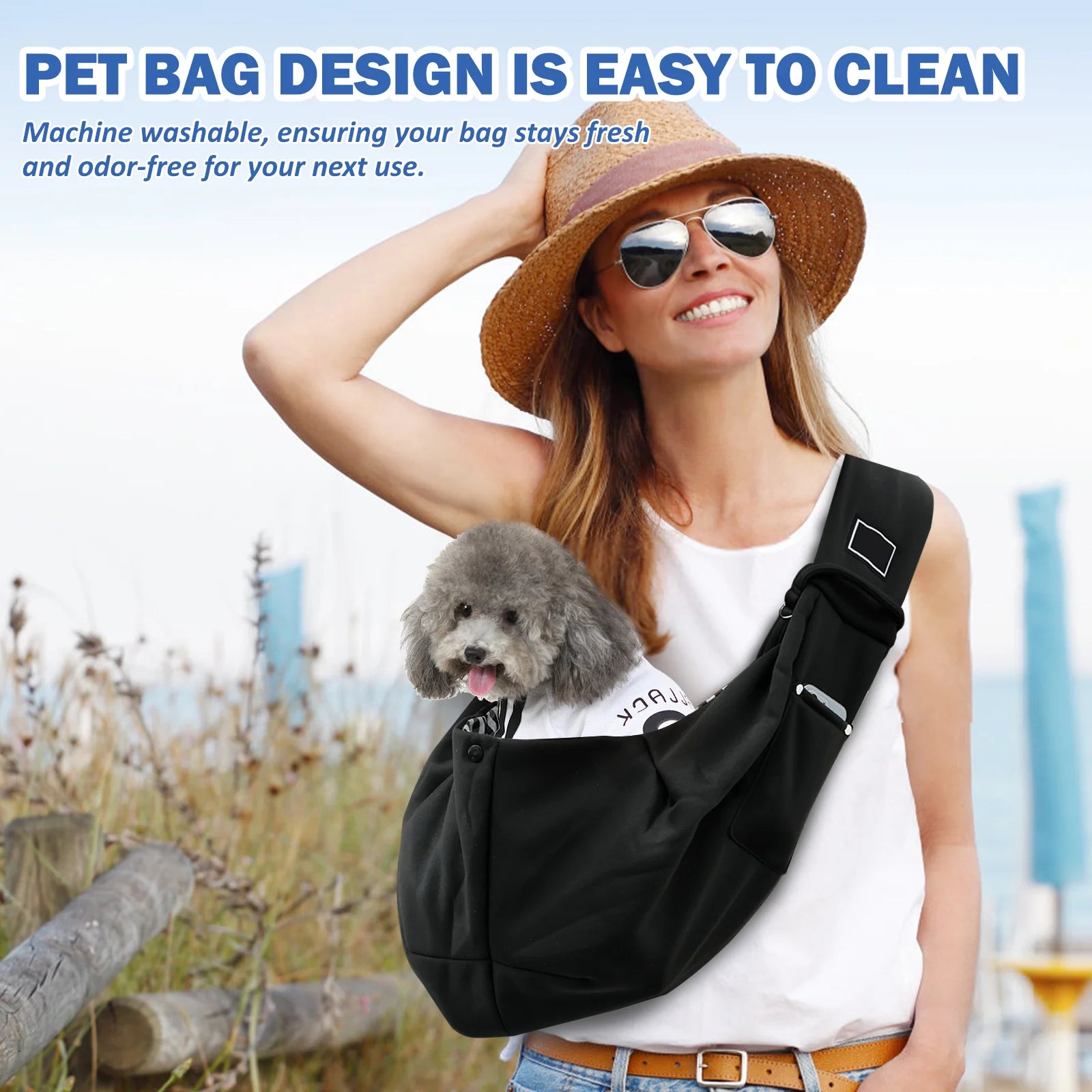 Dog Carrier Bag Pet Sling Shoulder Bag Comfortable Portable Travel Crossbody Outdoor Cat Puppy Small Dogs Carrying Supplies