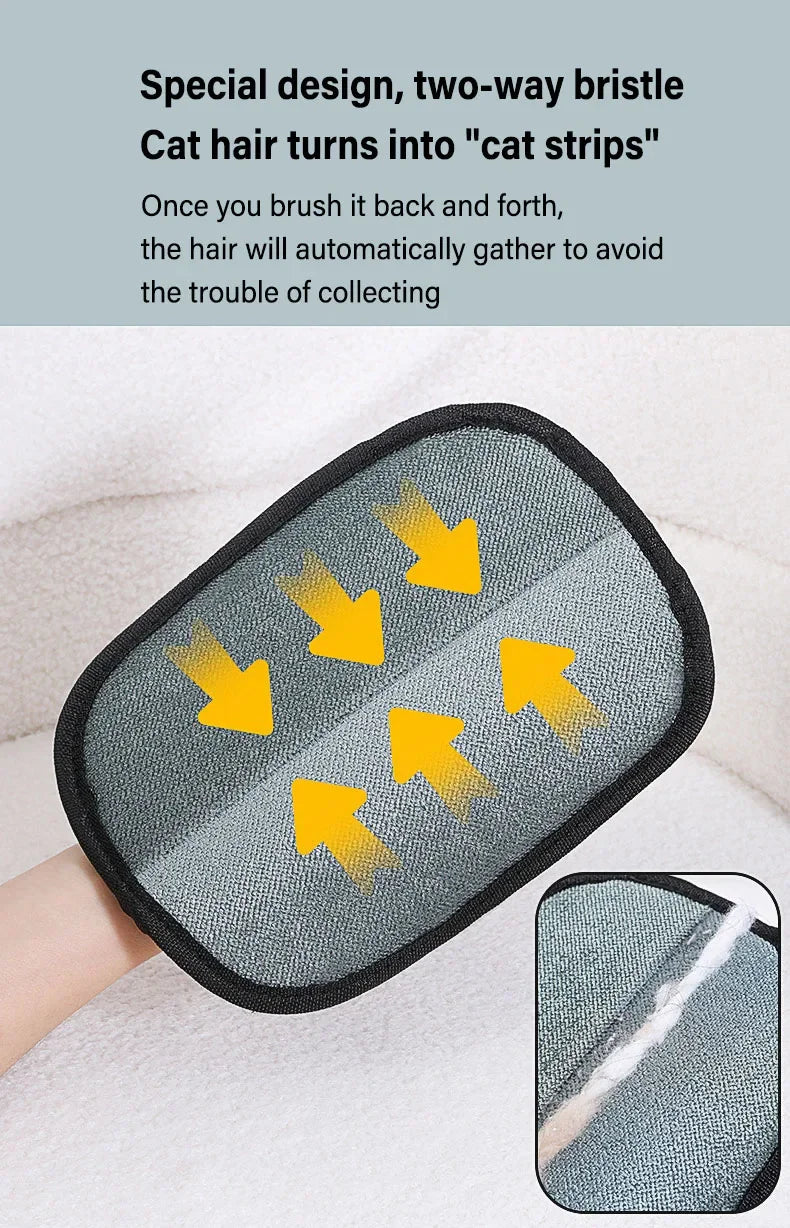 Pet Grooming Gloves Static Dedusting Brush Pet Hair Remover Brush Removing Dog Cat Hair From Sofa Carpet Clothes Pet Products
