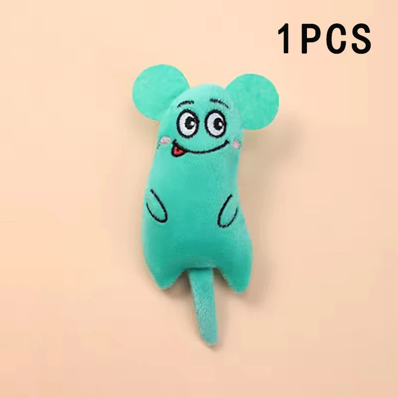 Cartoon animal toys are durable and bite resistant plush and interactive pet toys are suitable for cats to play at home