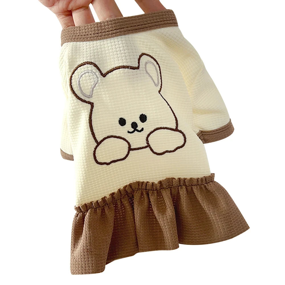 Dog Skirt Sweet Cute Small Fresh Thin Princess Dress Floral Dog Pet Dress Wedding Dresses Spring Summer Pet Dog Clothes