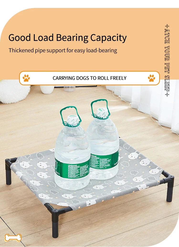 Pet Camping Bed Elevated Bed for Dogs Folding Puppy Camping Bed Cat House Portable Removable Washable Puppy Beds Dog Hammock