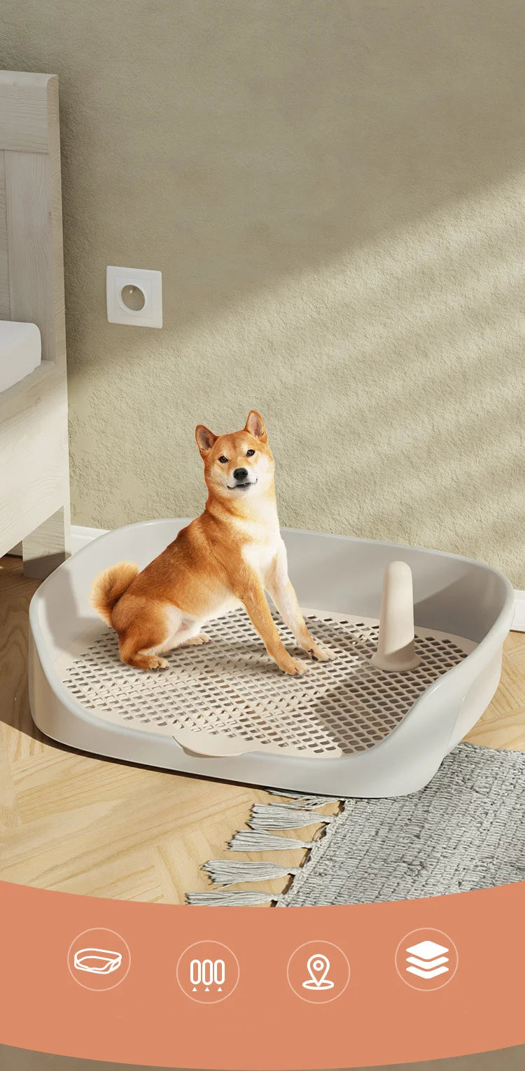 Pet toilet, dog litter box, cat litter box, semi enclosed pet toilet, large pet supplies with flushing function