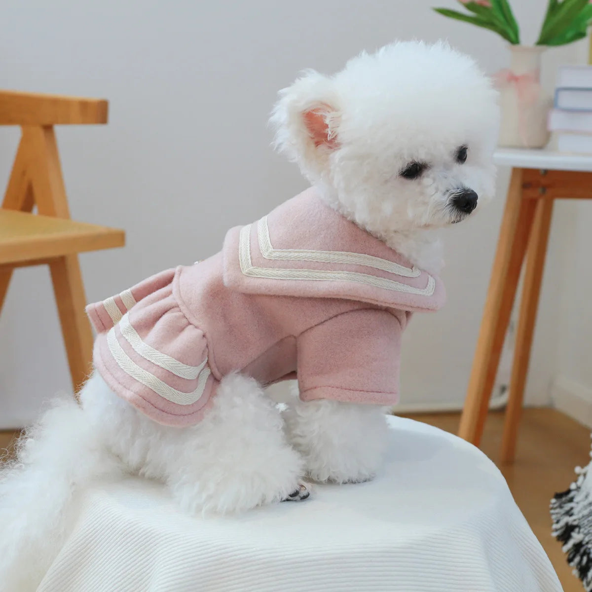 Pet Dress, Dog Cat Fur Coat, Autumn and Winter Warm Princess Dress Cute Thick Dress Dog Dresses for Small Dogs Puppy