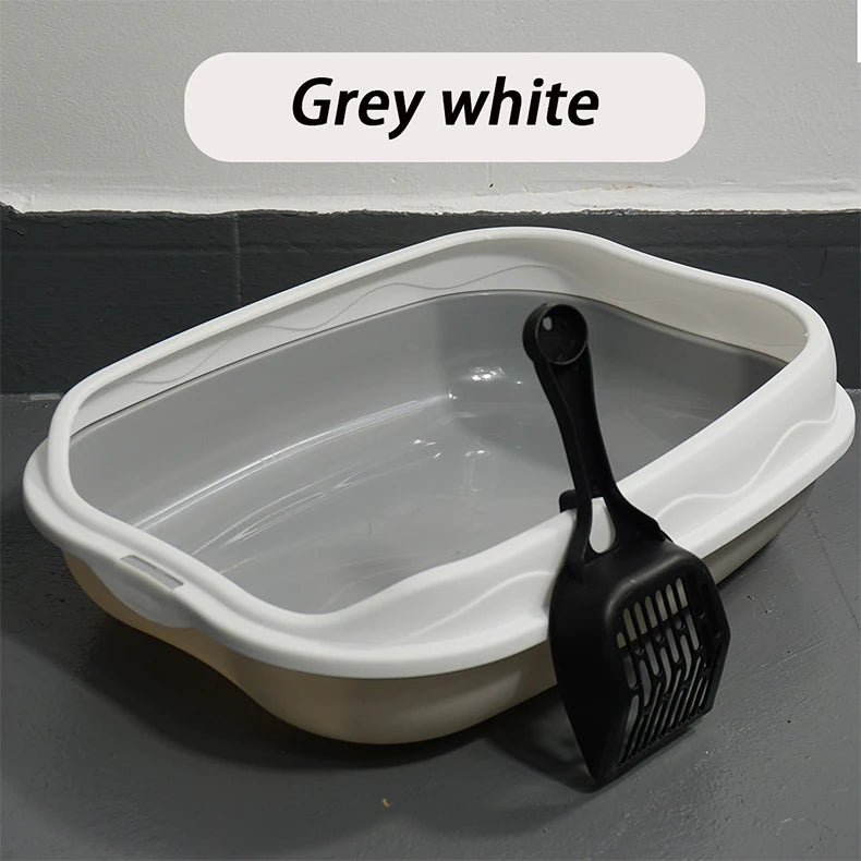 Cat Litter Box Portable Bedpan Removable Semi Closed Kitty Litter Pan Potty Toilet for Rabbit Medium Large Cats Small Animals