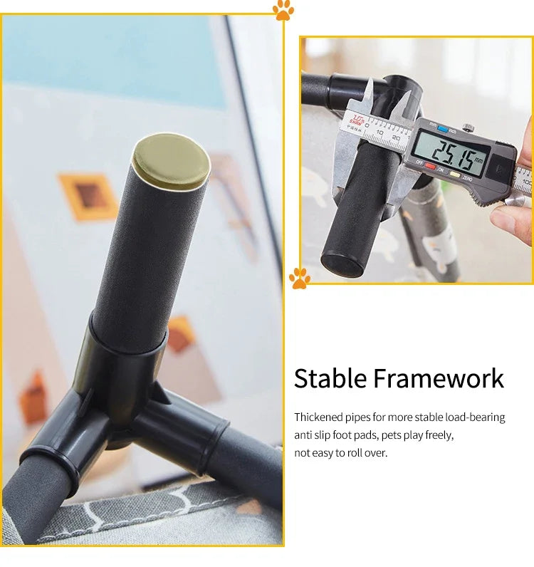 Pet Camping Bed Elevated Bed for Dogs Folding Puppy Camping Bed Cat House Portable Removable Washable Puppy Beds Dog Hammock