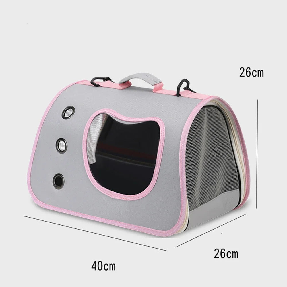 Portable Pet Cat Bag Carrier Foldable Cat Bag Breathable Shoulder Bag For Small Dogs Cats Pet Cat Dog Outing Bag Carrying Bag