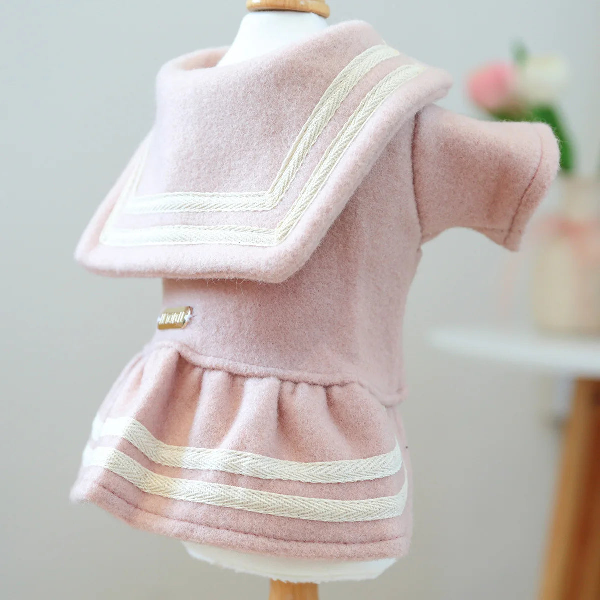 Pet Dress, Dog Cat Fur Coat, Autumn and Winter Warm Princess Dress Cute Thick Dress Dog Dresses for Small Dogs Puppy