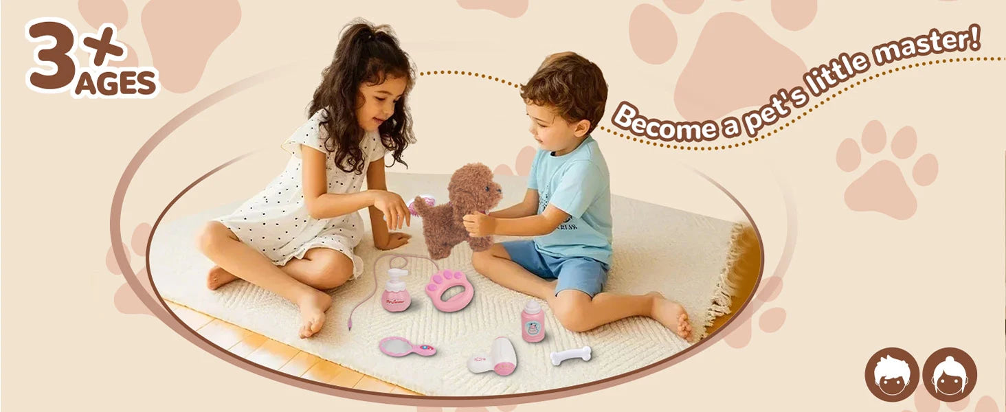 Interactive Electronic Puppy Toys for Kids, Walking Dog Toy with Leash, Remote Control, for Girls and Boys Aged 3+,birthday gift