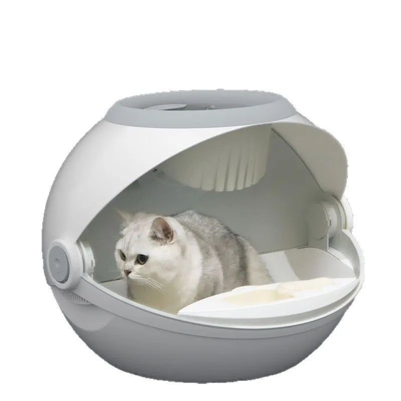 Cat litter box, super large size, fully enclosed cat toilet, deodorizing and splash proof cat feces box, deodorizing cat litter