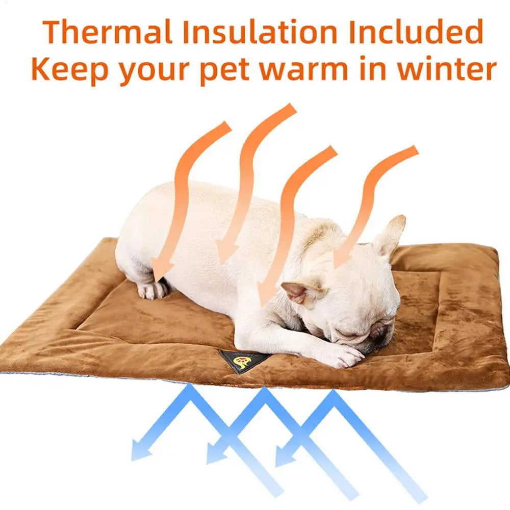 Pet Self Heating Bed Insulation Warm Pet Kennel Pad Cold Weather Pet Beds Winter Dog Beds For Indoor Outdoor Floors Pet Houses