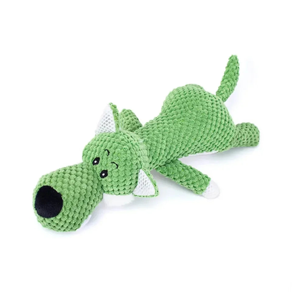 Plush Cartoon Puppy Dog Toys Pet Chew Squeak Toys Small Dogs Teeth Grinding Bite Resistant Relieve Boredom Play with Pet Toys