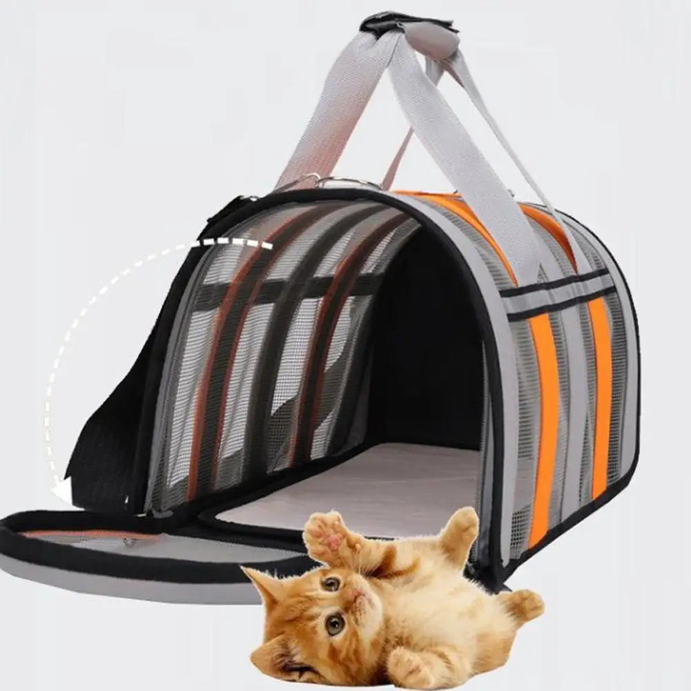 Pet Carrying Bag Outing Portable Large Capacity Cat Dogs Handbag Foldable Small To Medium Dog Cage Mesh Handbag Puppy Supplies