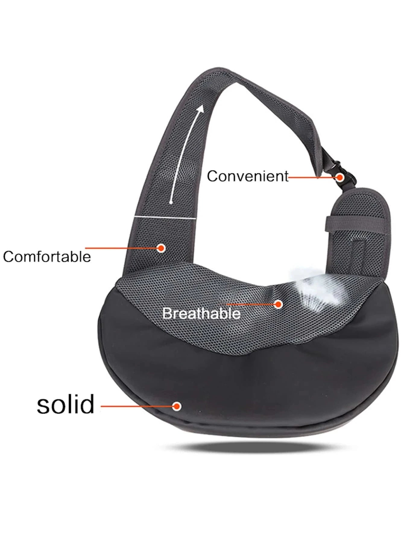 Pet Dog Carrying Bag Sling Carrier Bag Portable Comfortable Breathable Hand Free Shoulder Crossbody Bag for Dogs Accessories