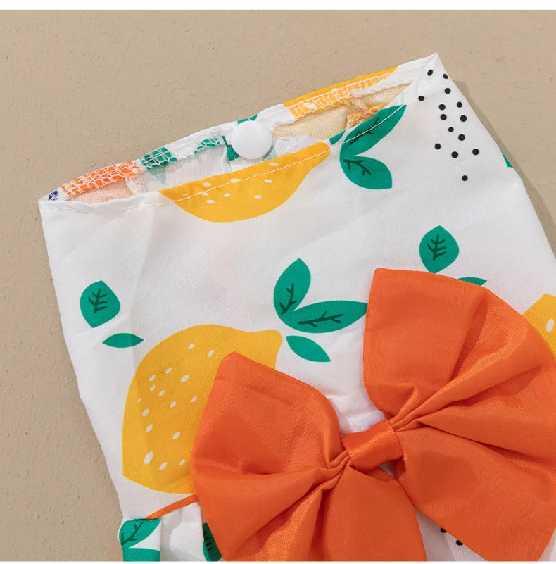 Pet clothing dress dog clothing dog print bow cartoon cute princess dress