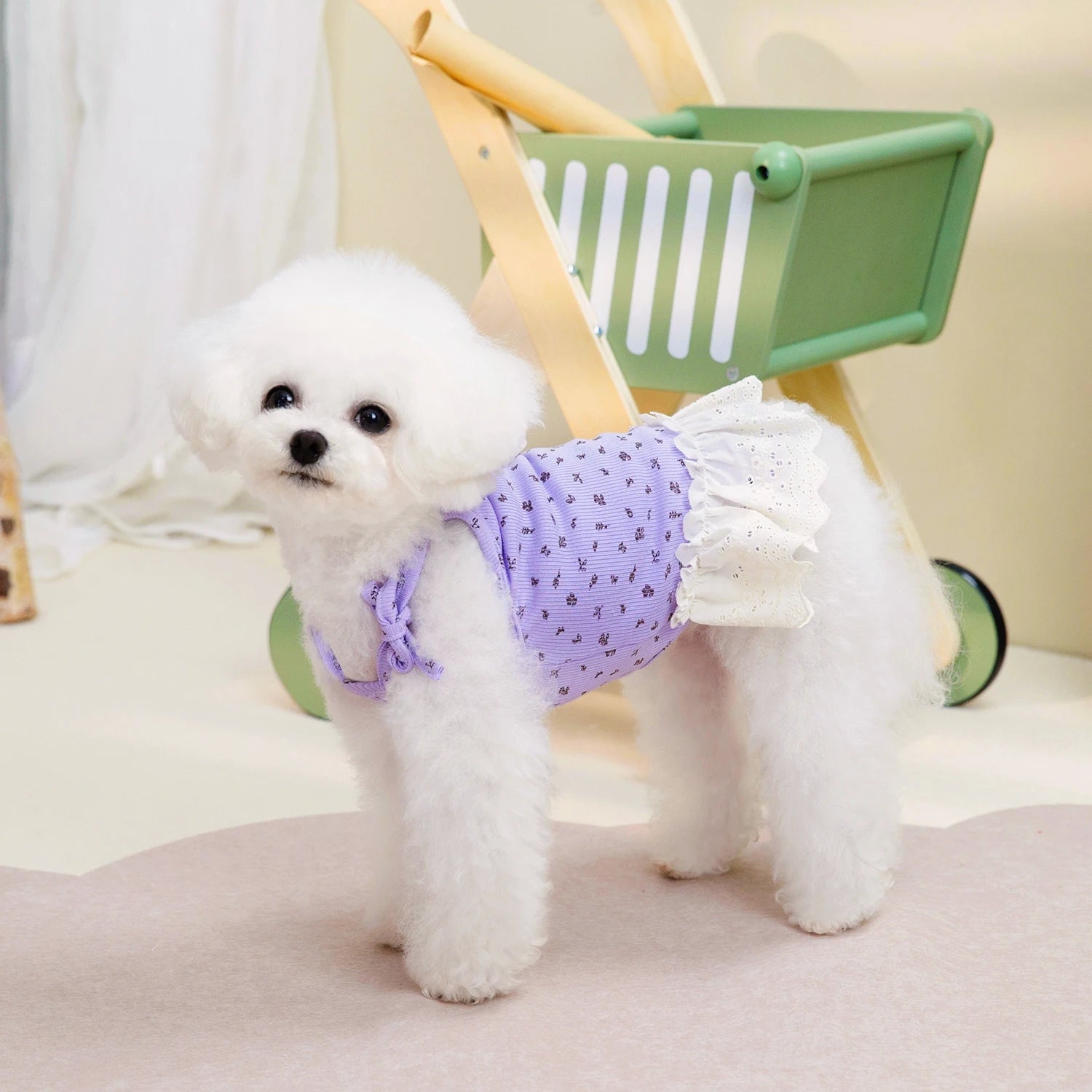 Pet Dog Floral Dress Summer Sling Small Dog Princess Skirt Party Costume Pet Apparel