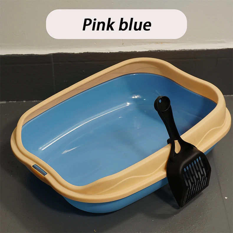 Cat Litter Box Portable Bedpan Removable Semi Closed Kitty Litter Pan Potty Toilet for Rabbit Medium Large Cats Small Animals