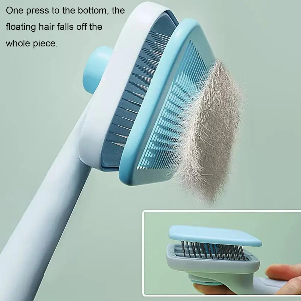 Pet Brush for Dogs Skin-friendly Pet Grooming Brushes for Shedding Cats Dogs Self-cleaning Comb Massage Tool for Puppy
