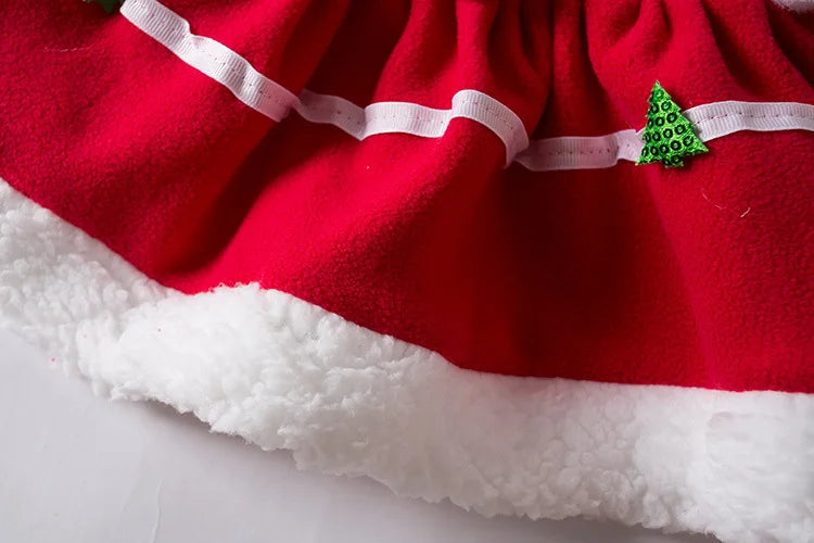 Pet Christmas Costume Dog Clothes For New Year Christmas Dog Dress Pet Skirt Dog Thick  Autumn And Winter Pet Clothes