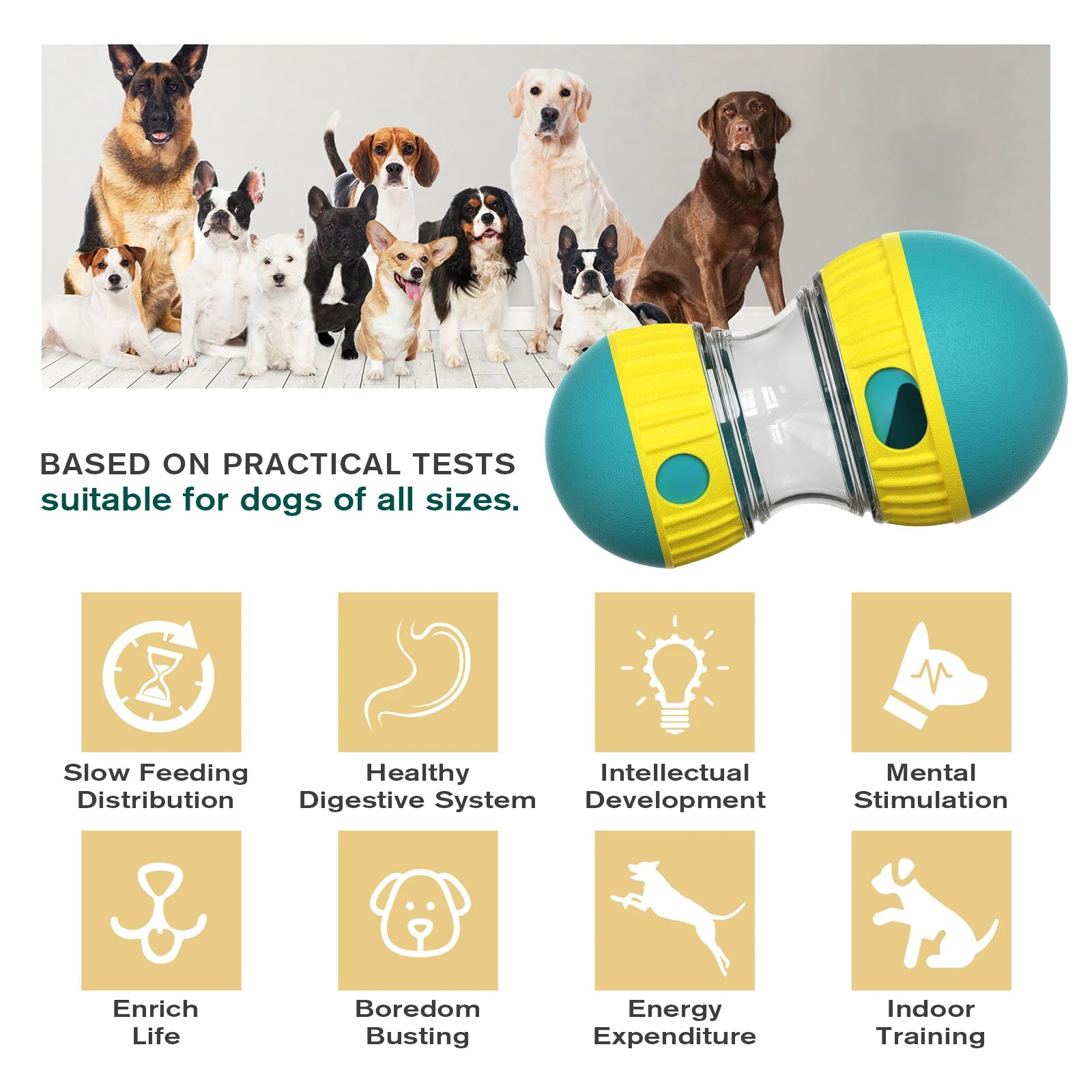Pet Dog Treat Dispenser For Small Medium Large Dogs Interactive Indoor Improve IQ Training Dog Toys Labrador Chihuahua Product