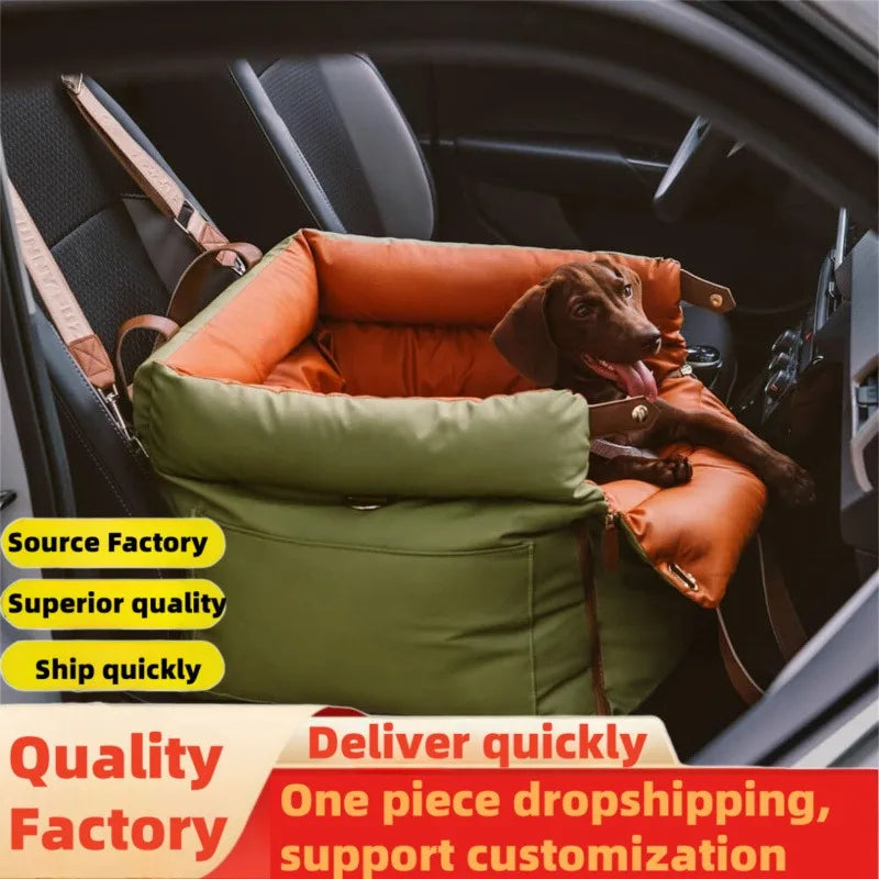 Portable Car Pet Bed - Practical and Convenient Washable Pet Travel Bed for Dogs and Cats - Easy To Clean Removable Jacket