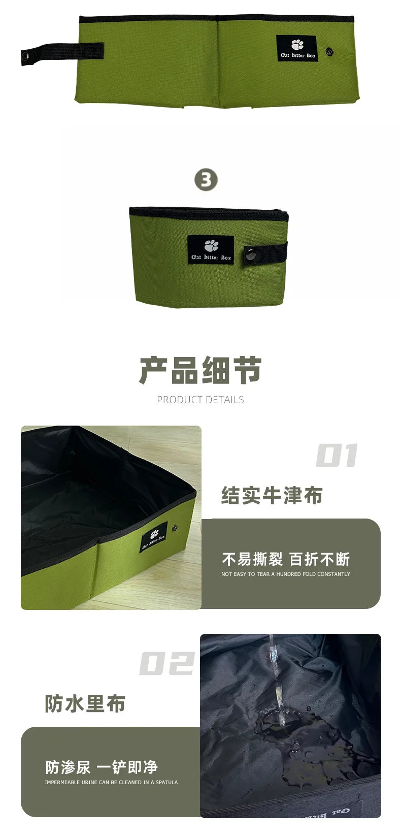 Portable cat litter box pet garbage bin dog toilet tray style outdoor foldable circular cat toilet outdoor Cat Litter Box