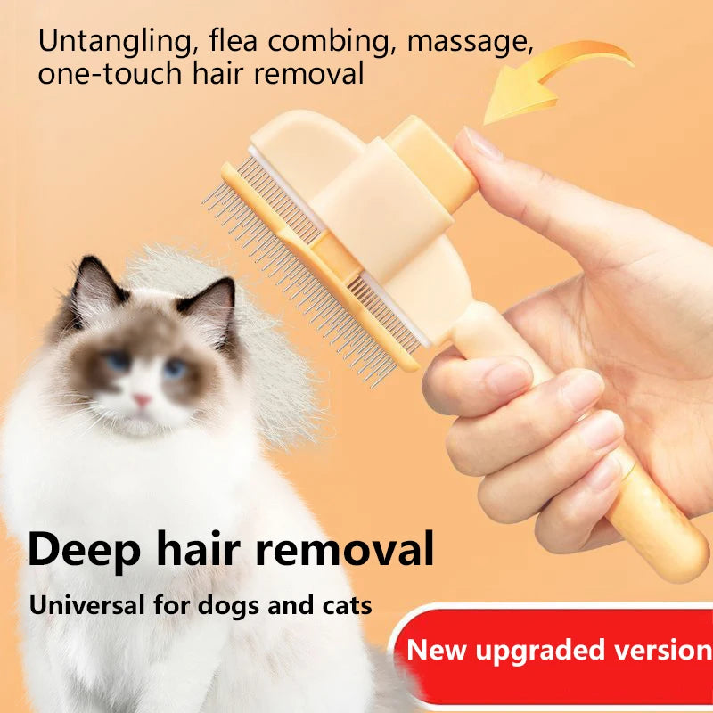 Pet Comb Cat Grooming Massage Brush Dual-Purpose Comb for Cats/Dogs Professional Open Knot Pet Hair Removal Brush Durable
