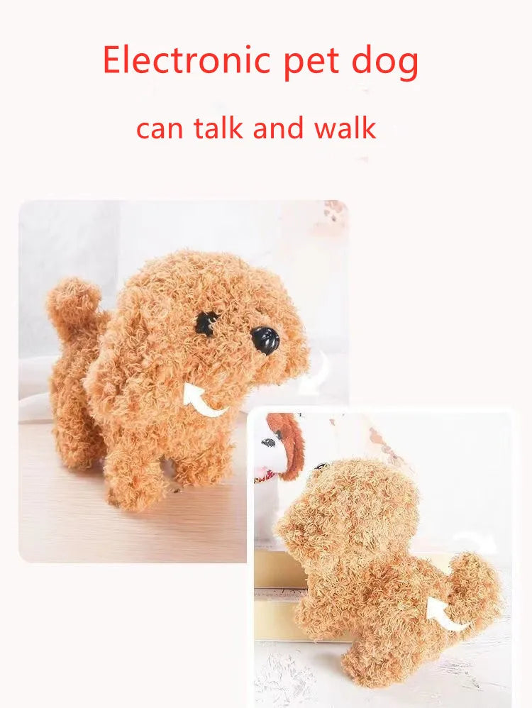 Baby Toy Dogs That Walks and Barks Tail Wagging Plush Interactive Electronic Pets Puppy  Montessori Toys for Girls Toddlers Kids