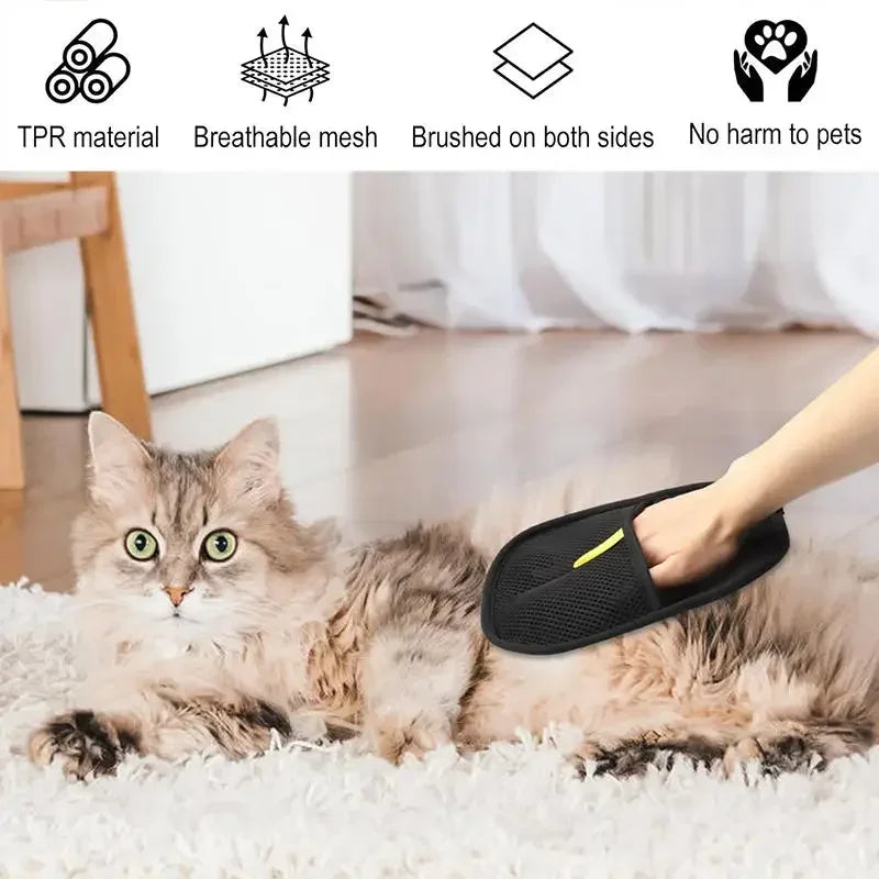 Pet Grooming Gloves Hair Remover Brush For Cats Dogs Remove Sofa Carpet Clothes Go Floating Hair Static Dedusting Cleaner