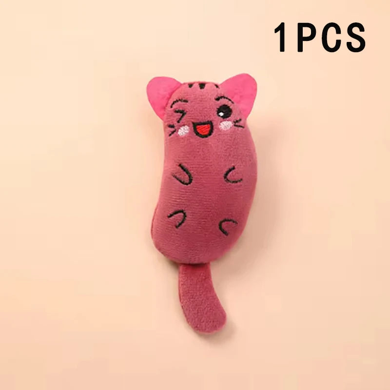 Cartoon animal toys are durable and bite resistant plush and interactive pet toys are suitable for cats to play at home