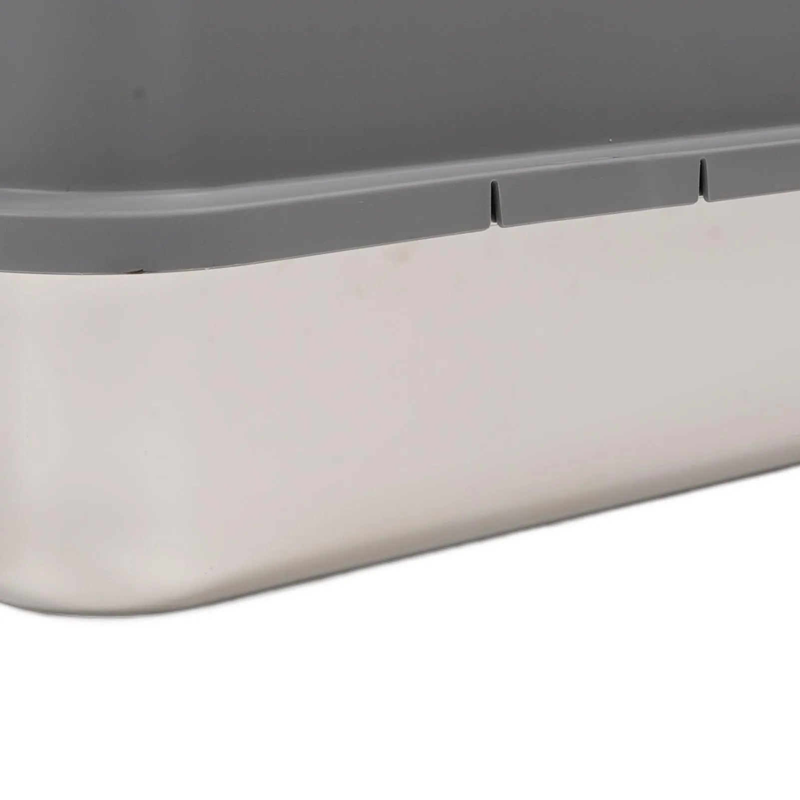 Stainless Steel Enclosed Litter Box Spacious Easy Access Removable Sturdy High Sides Stainless Steel Litter Box for Large Cats