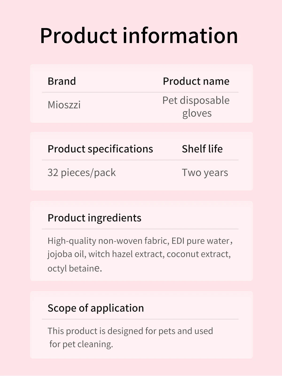 Pet Cleaning Gloves with Wipes 50Pcs ，2-in-1 Scrubber & Massager ，Dog Cat Grooming