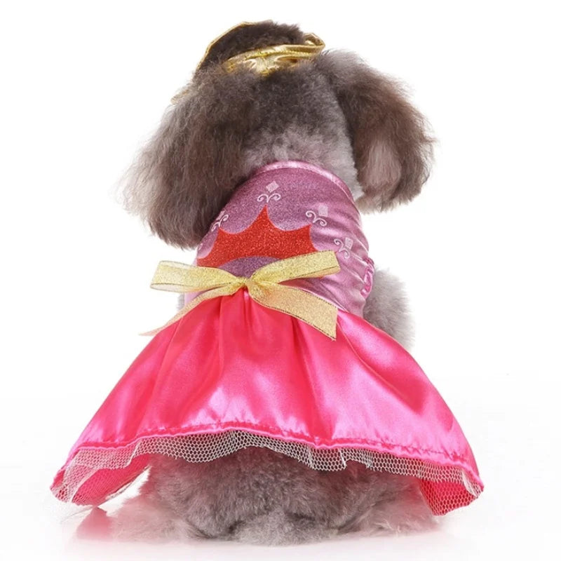 Dog Dress Puppy Luxury Skirt Summer Pet Princess Clothes Sweet Dog Clothes for Small Dogs Pet Floral Dog Skirt Fancy Cat Dress