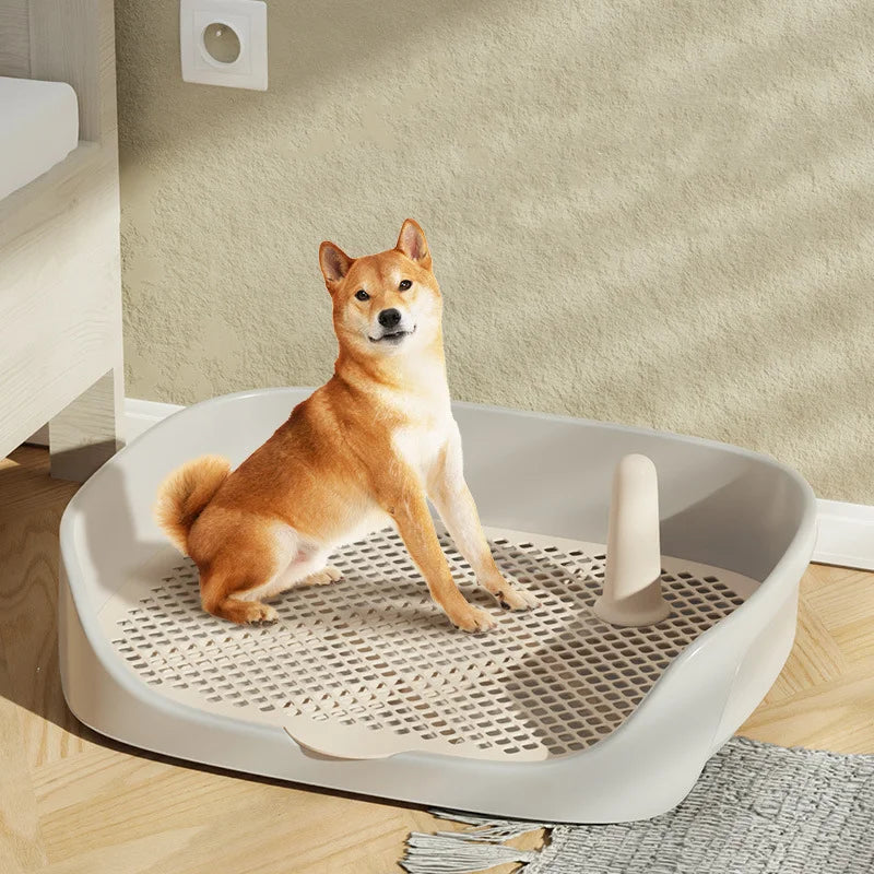 Pet toilet, dog litter box, cat litter box, semi enclosed pet toilet, large pet supplies with flushing function