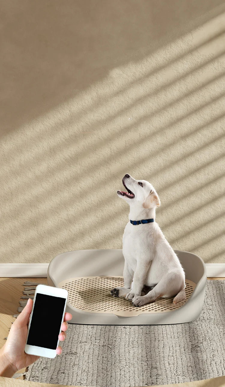 Pet toilet, dog litter box, cat litter box, semi enclosed pet toilet, large pet supplies with flushing function