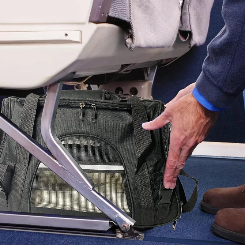 Travel pet bag portable for outdoor carrying one shoulder diagonal cross pet Bag foldable breathable Outgoing Pets Handbag