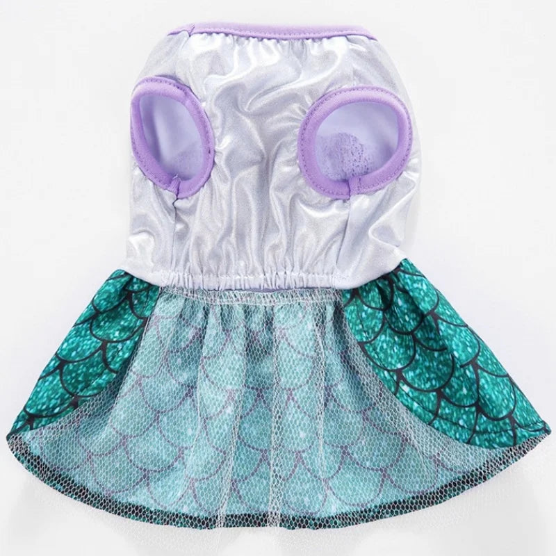 Dog Dress Puppy Luxury Skirt Summer Pet Princess Clothes Sweet Dog Clothes for Small Dogs Pet Floral Dog Skirt Fancy Cat Dress